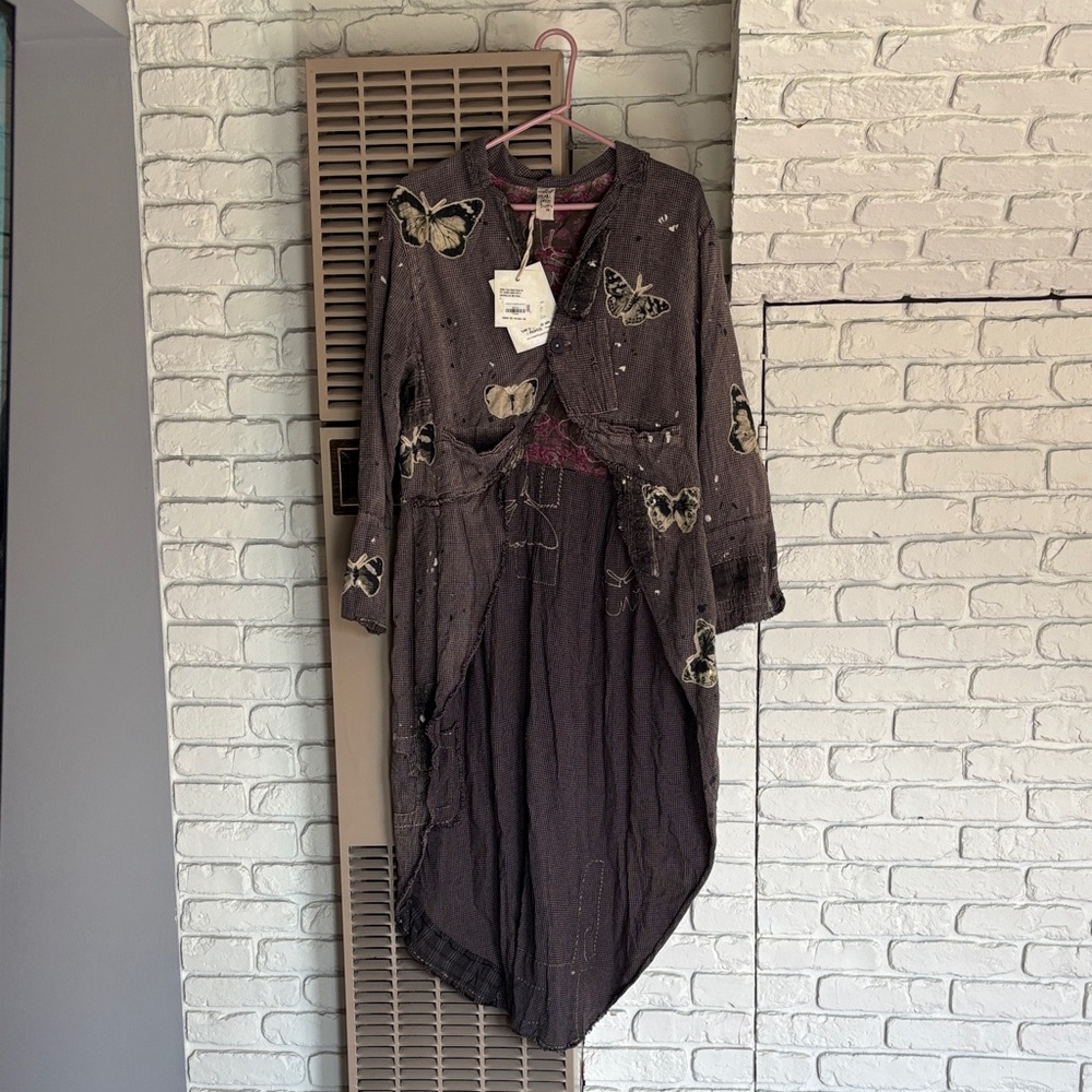 Magnolia Pearl Butterfly Print Long Jacket